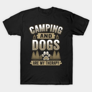 Camping And Dogs Are My Therapy T-Shirt